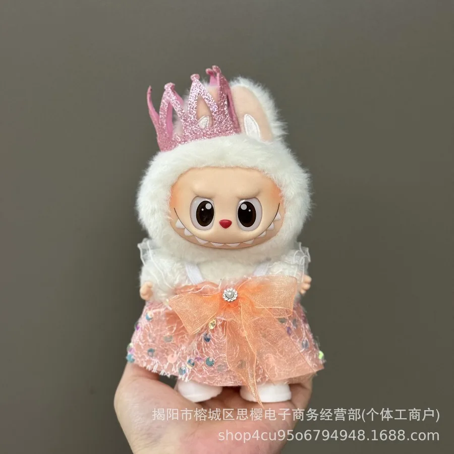 Para vestido de muñeca V1V2 Labu de 17cm, conjunto de falda y pantalones de nueva flor, ropa de repuesto para muñeca