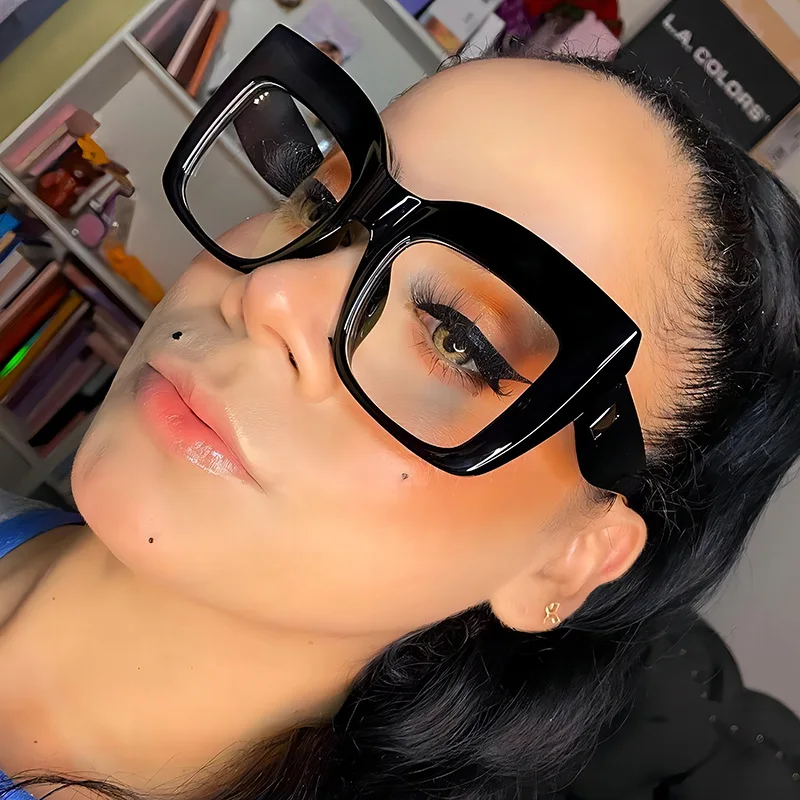 Fashion Oversized Cat Eye Anti Blue Light Reading Glasses Women Men Finished Presbyopia Eyeglasses Customized Prescription Glass