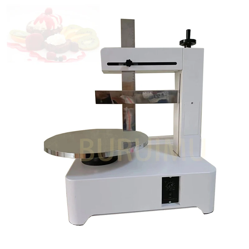 Round Cake Cream Spreading Coating Filling Equipment Electric Cake Bread Decoration Spreader Smoothing Machine