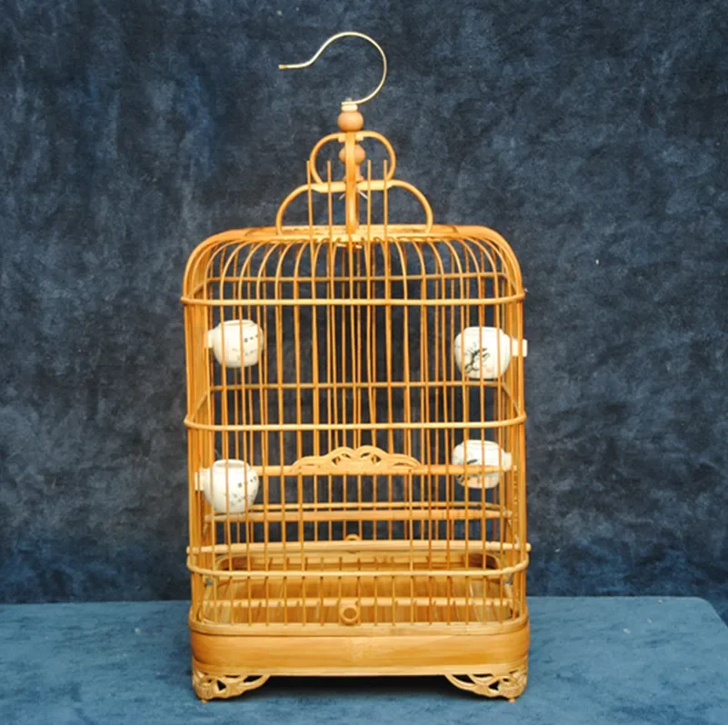 Portable Wooden Carrier Bird Cages Budgie Accessories Outdoors Hut Bird Cages Park Decoration Cage Birds Supplies