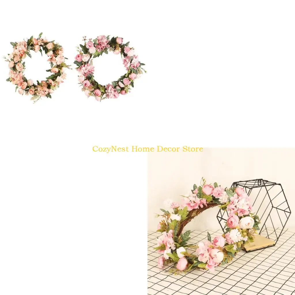 

92MF венок для входной двери венок из искусственных цветов на все времена года, свадьбу, домашний декор