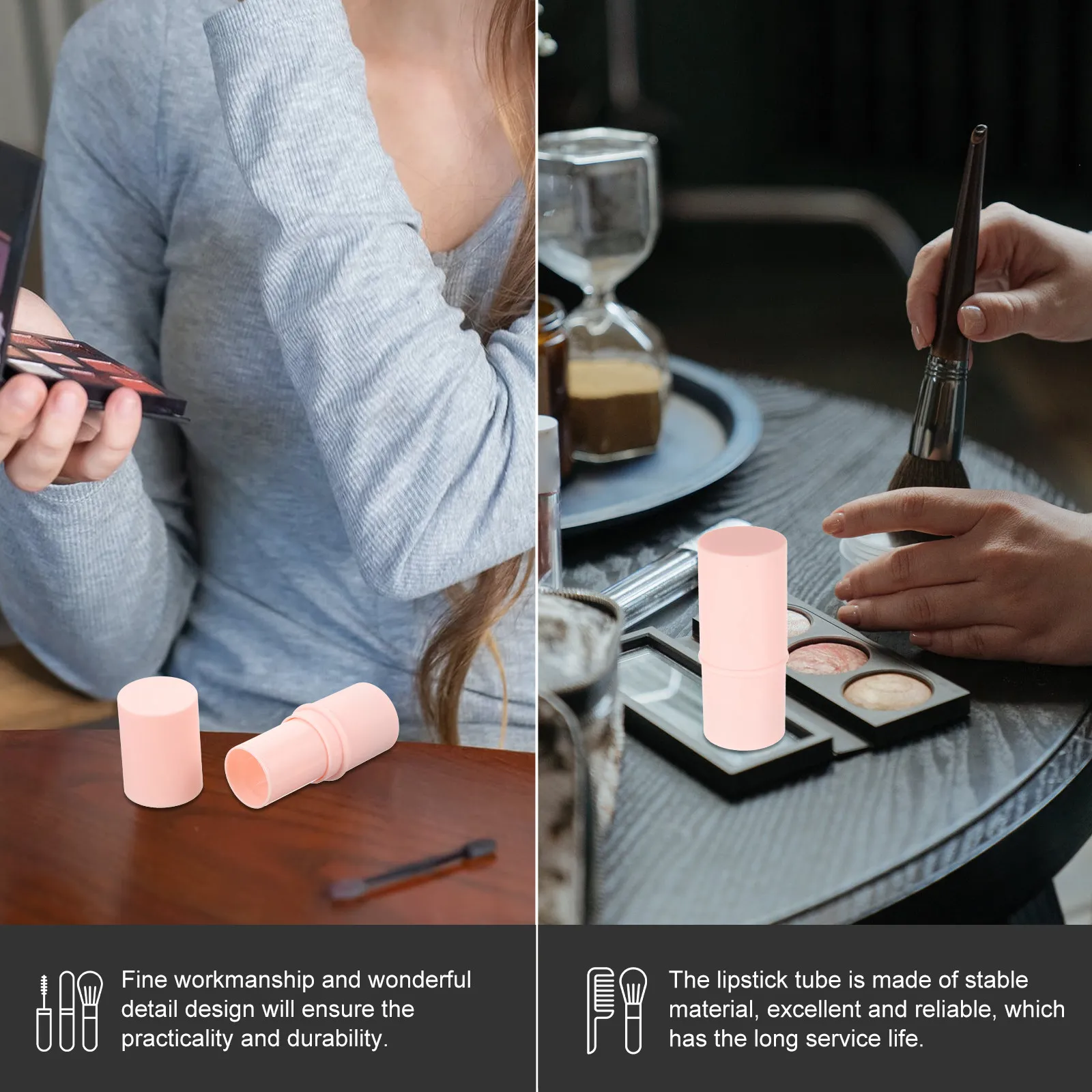 

Набор из 6 портативных пустых тюбиков для помады: надежная конструкция, идеально подходят для самостоятельного изготовления бальзама для губ и блеска, контейнеры-подставки для тюбиков