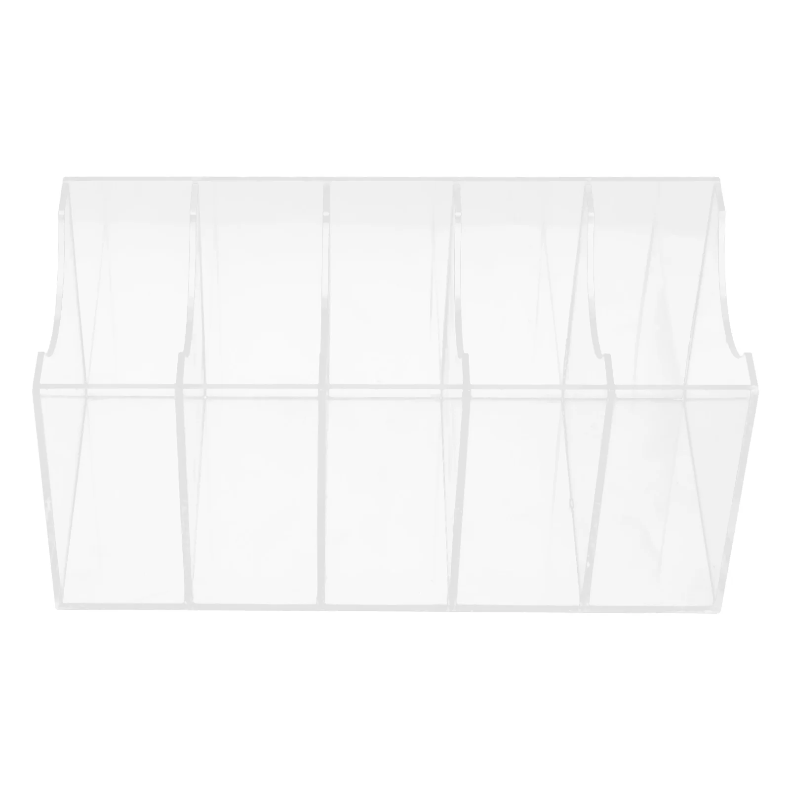 

Clear 5 Compartment Acrylic Belt Organizer Storage Box for Closet Belt Holder Tie Organizer Drawer Display Stand for Men Women