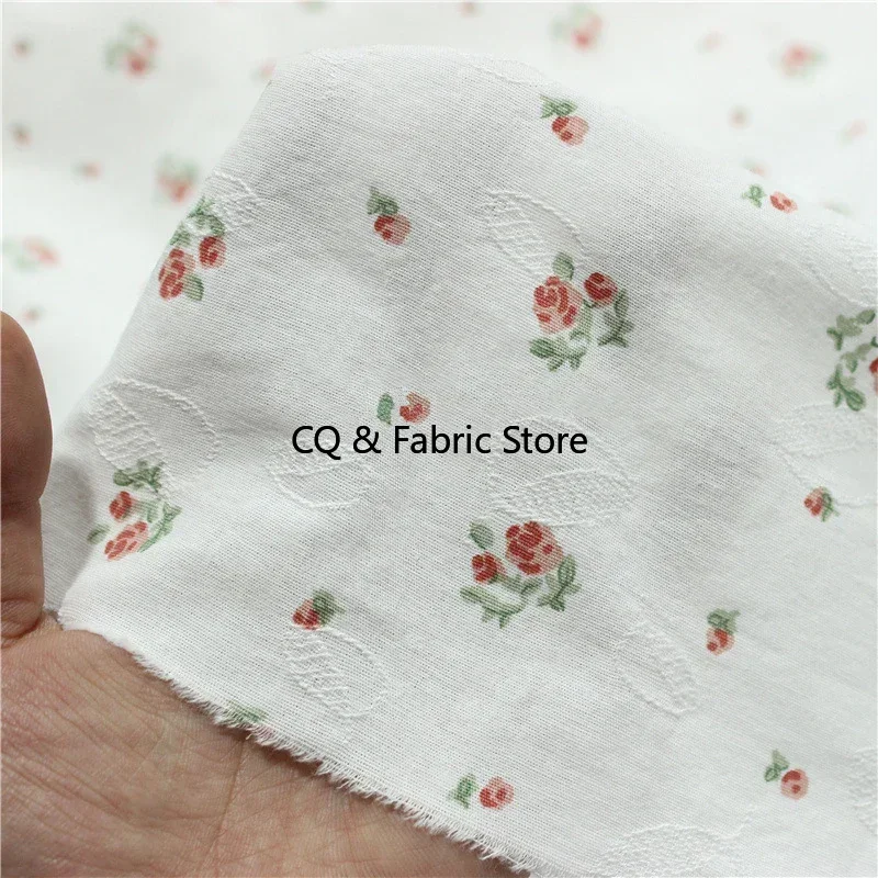 

Хлопковая жаккардовая ткань, маленькая ткань с цветочным принтом, одежда, рубашка, юбка, постельное белье, ткань «сделай сам», корейский японский стиль