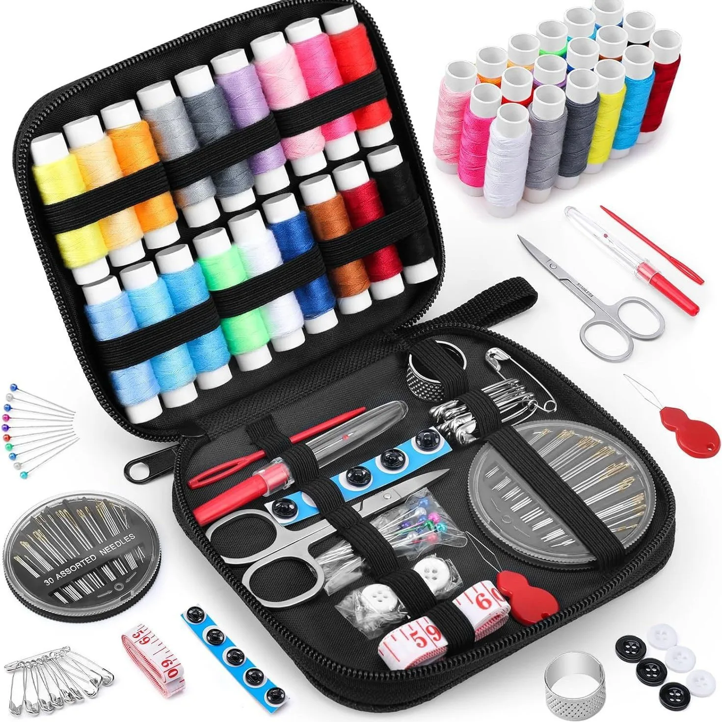 Nähsets DIY Multifunktionales Nähbox-Set für Handquilten Nähen Sticken Faden Nähzubehör Nähsets