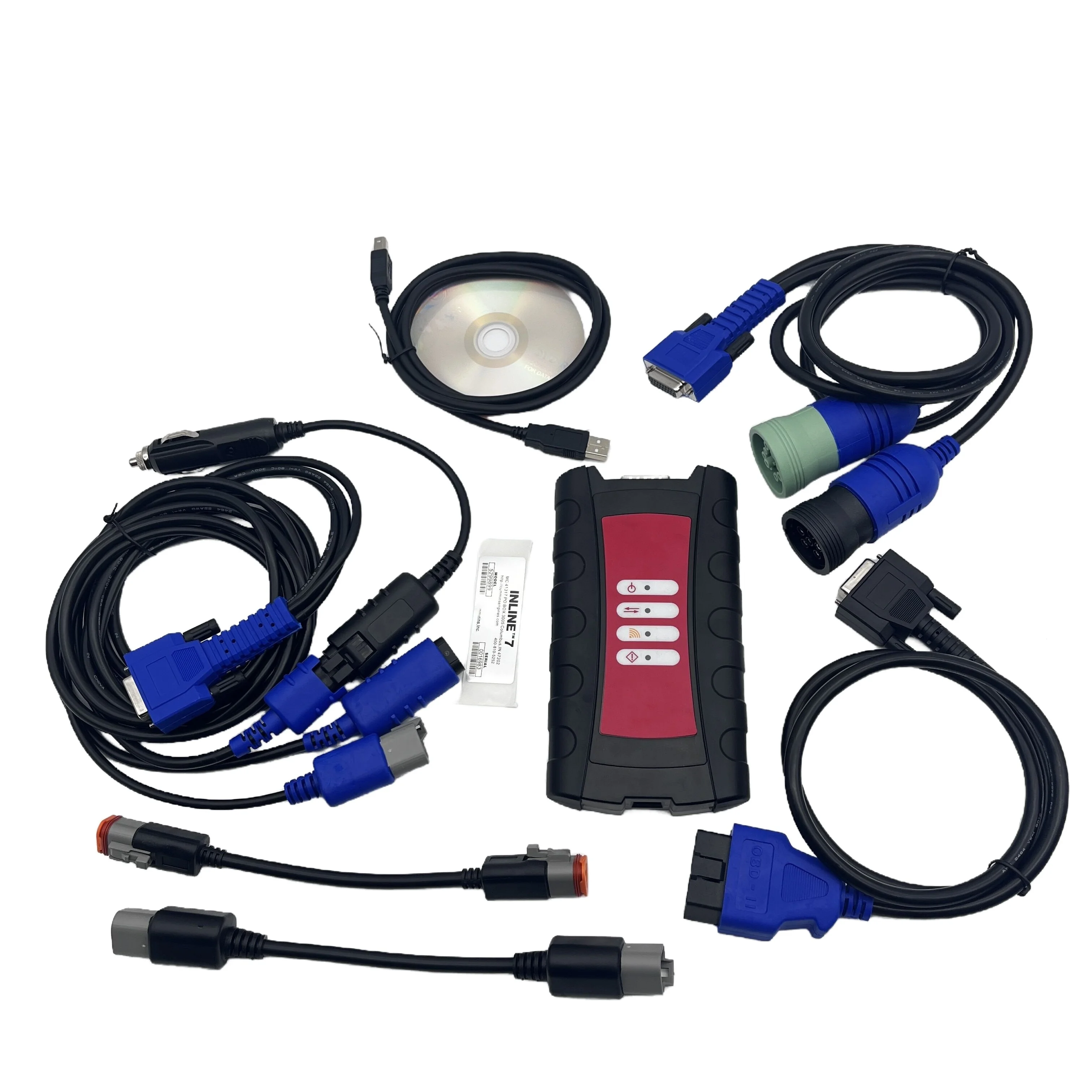 V8.7 INLINE 7 Data Link Adapter Scanner with Full 8 cable Cummins INLINE 7 Engine Code Reader Obd2 Diagnostic Tool Heavy Duty