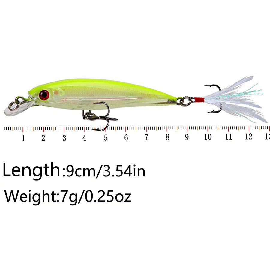 5 قطعة أسماك البلمة بطيئة الغرق مع ريشة الطعم الثابت الاصطناعي Wobblers ل بايك مخطط باس سويم كرانكبيت الصيد السحر مجموعة #3