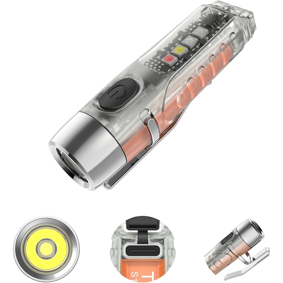 TUNENGE S12 plus 600LM مصباح يدوي صغير محمول السطوع USB قابل لإعادة الشحن IP66 مقاوم للماء الشعلة ضوء الطوارئ مصابيح خارجية #2