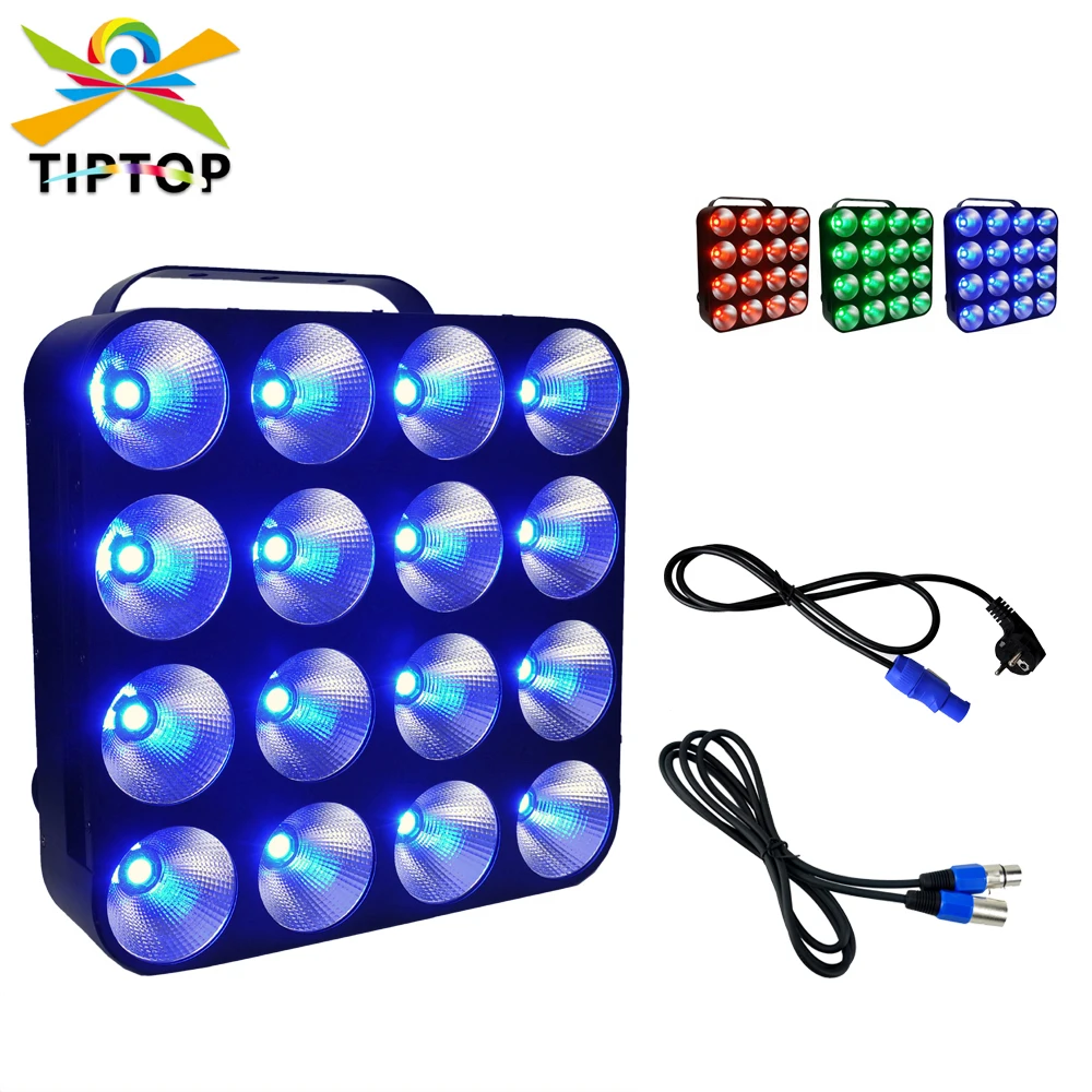 Freeshipping Flexible LED Matrix 16x30W Display Full Color RGB Screen 3in1 Audience Led Blinder Light DMX 512 Control 4x4 Eyes