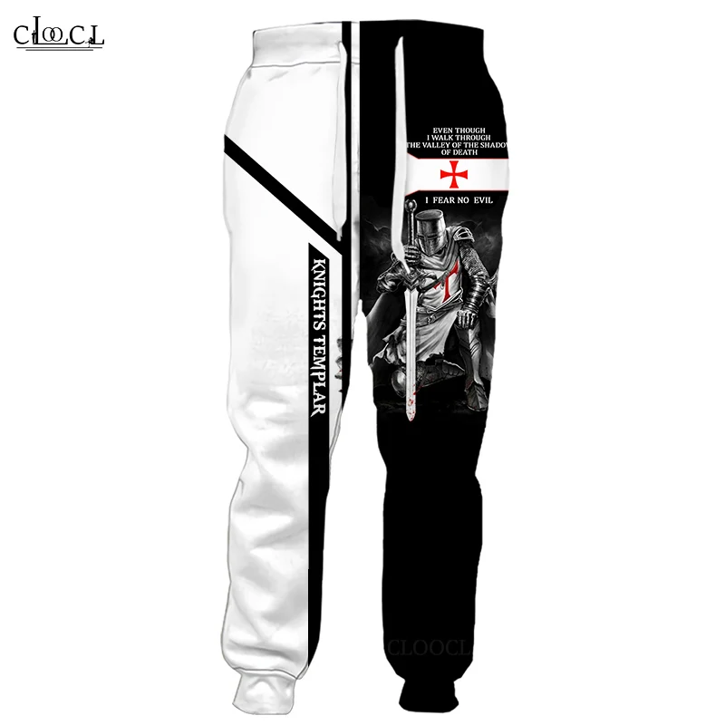 HX Popular Knights Templar Pants 3D Print Men Women Harajuku Trousers Fashion Casual All-match Jogging Sweatpants