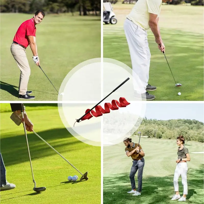 Ayuda de entrenamiento de Swing de Golf, herramienta de entrenador de cinta de color, mejora la distancia de golpeo, equipo de Golf de precisión