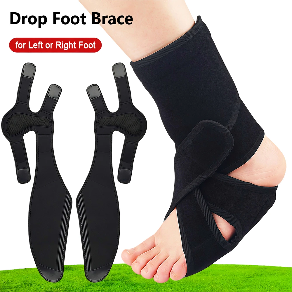 

1Pcs Drop Foot Brace Adjustable Breathable Ankle Brace, Improve Walking Gait for Men Women Ankle Foot Orthosis for Walking