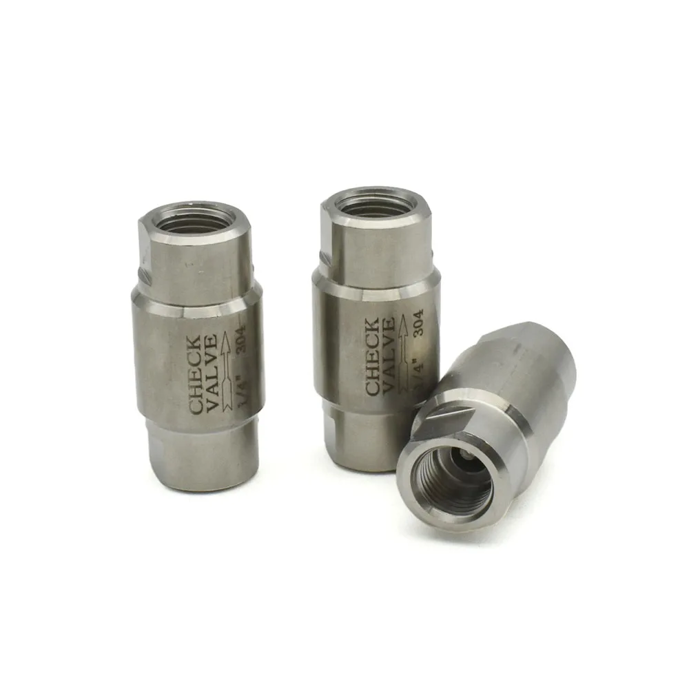 

1/8" 1/4" 3/8" 1/2" 3/4" 1" 1-1/4" 1-1/2" 2" BSP Female Thread 304 Stainless Steel High Pressure One Way Non-retrun Check Valve