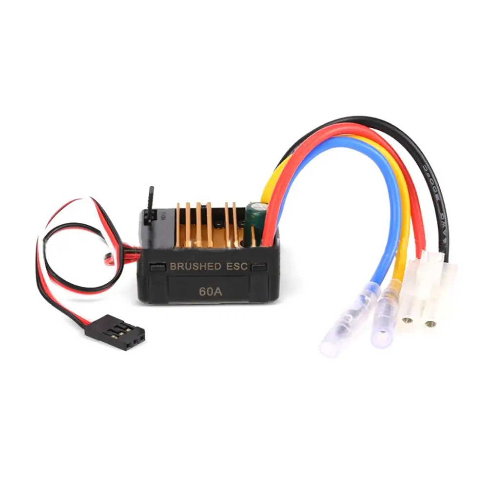 Quicrun 1060 60a esc em dois sentidos escovado à prova dtwo água com freio compatível para scx10 controle remoto carro de escalada