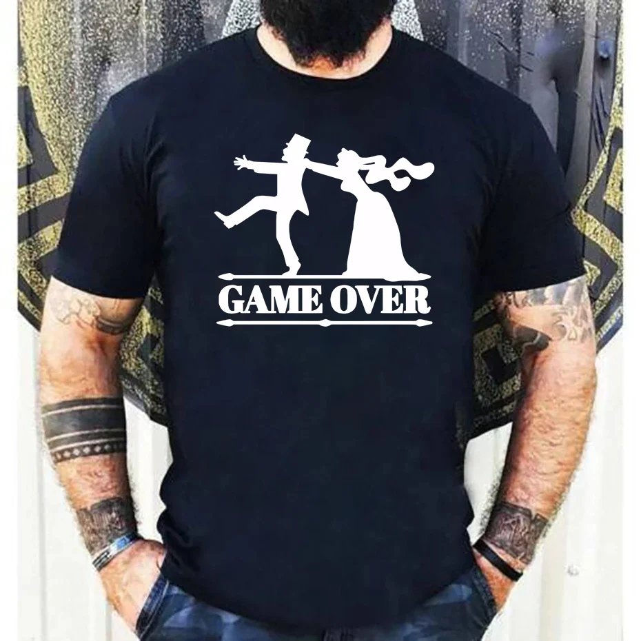 Party Games Bachelorette - Game Over Tees Männer Braut Tops
