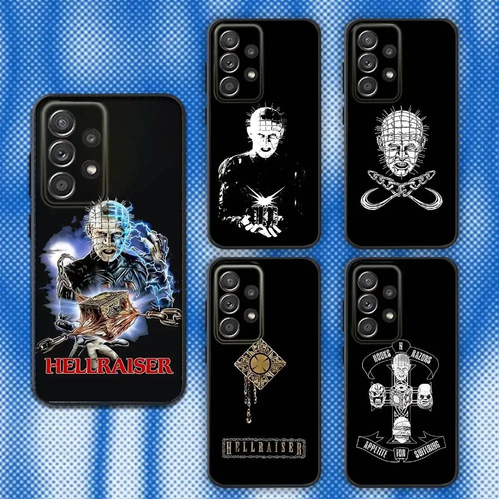 

P-Pinhead H-Hellraiser Phone Case For Samsung S25,S24,S21,S22,S23,S30,Ultra,S20,Plus,Fe,Lite,Note,10,9,5G Black Cover