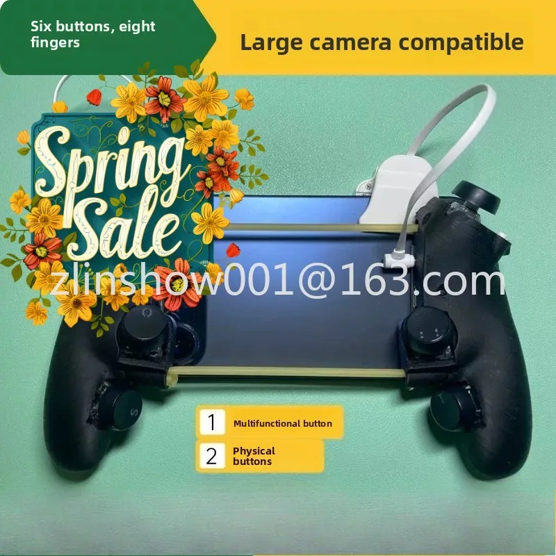 Phone-specific: six-key, eight-finger game controller, multi-tap firing physical buttons