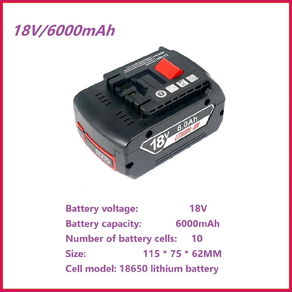 18650 لبوش 18 فولت 5Ah 6Ah بطارية أداة الطاقة القابلة لإعادة الشحن 18 فولت BAT618G 3601H61S BAT609 BAT618 BAT609G10607 2 336 091 2 607 336