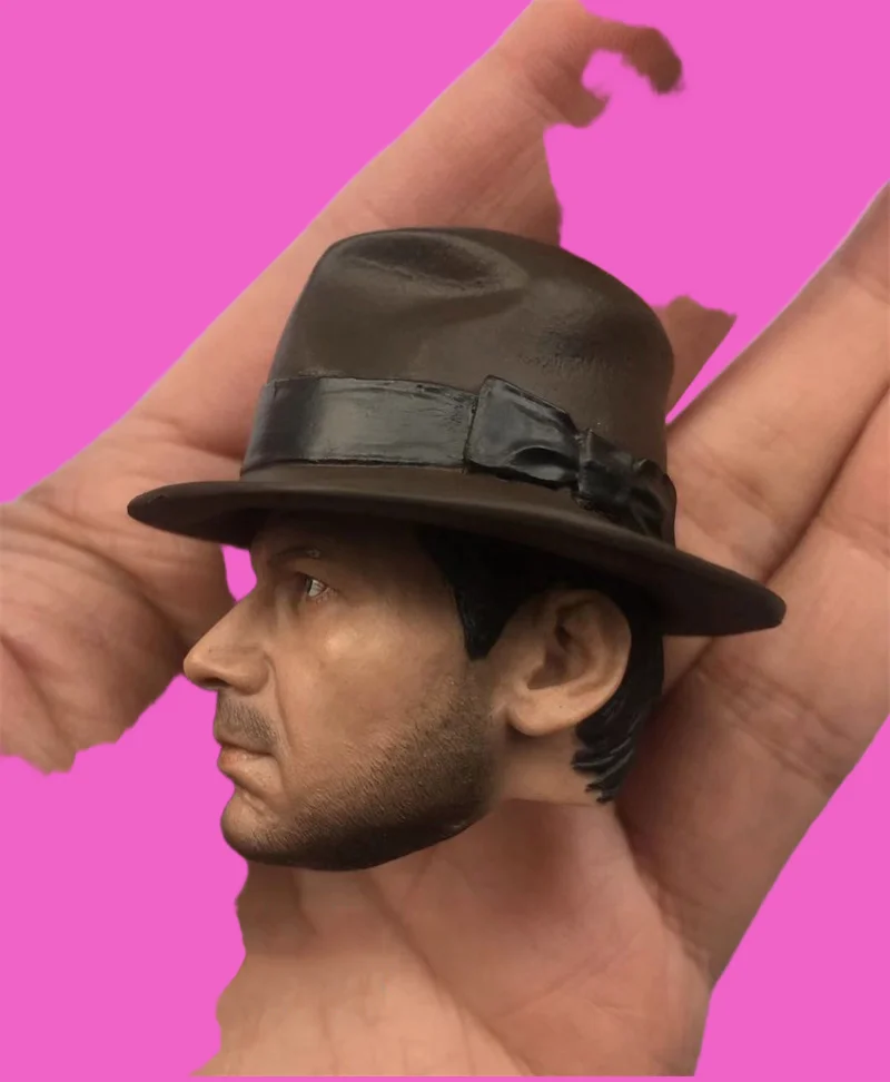 1/6 ชายสหรัฐฯ Harrison Treasure Head ประติมากรรมแกะสลักหมวกสําหรับตัวเลขการกระทํา 12 นิ้ว DIY Collection