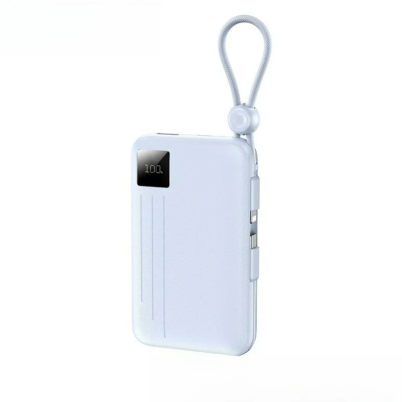 20000mAh 5V Dual Port Fast Charging Power Bank with Built in Cable for iPhone 17