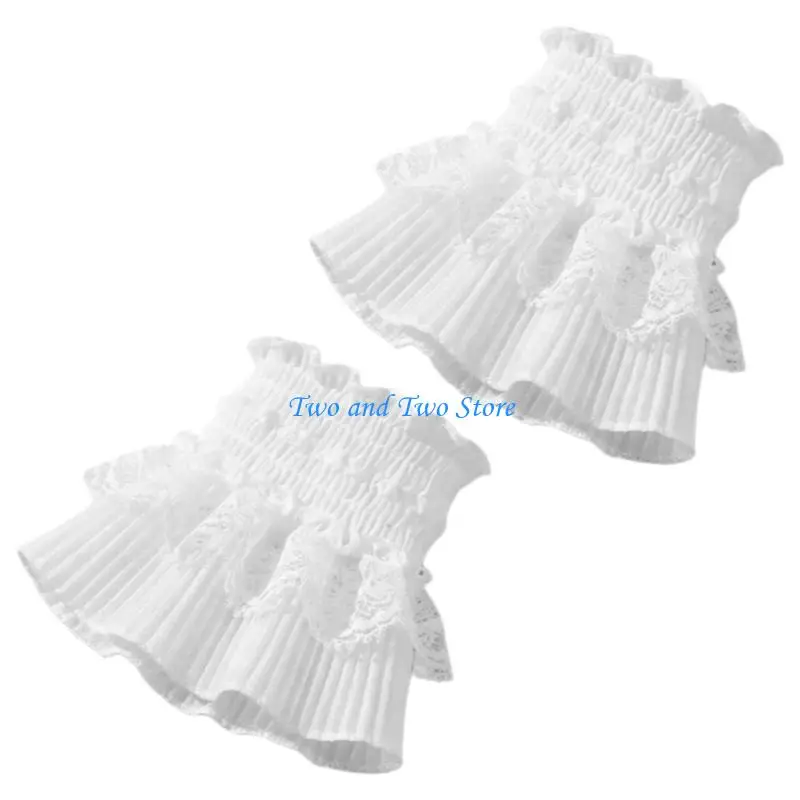 HX6F Practical False Sleeves Polyester Fingerless Hand Sleeve Photos Anime Convention