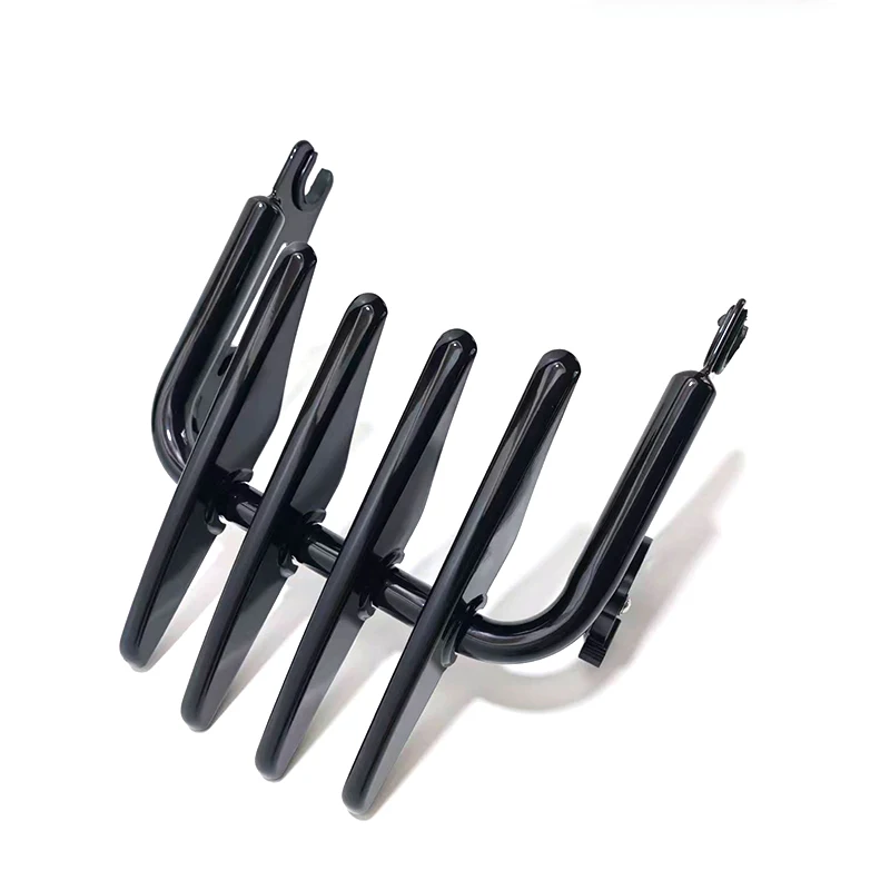 Detachable Luggage Rack Gloss Black Compatible with Harley Touring, Stealth Style Luggage Rack Fit Street Electra Road Glide Roa