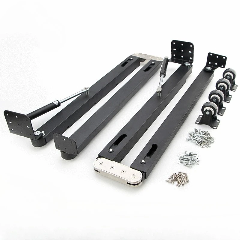 

Hidden Desktop Folding Connector Accessories, Down Stretch Dining Table Bar Cabinet Desk Hinges,Complete Sets
