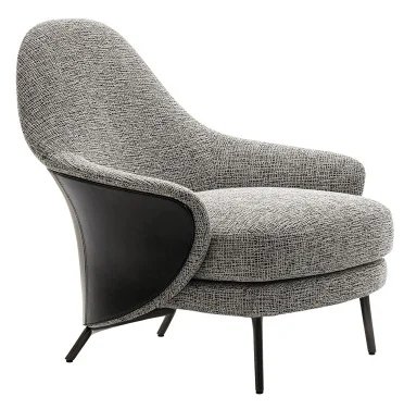 

Nordic Single Sofa Chair Light Luxury Living Room Bedroom Houndstooth Fabric Leisure Chair