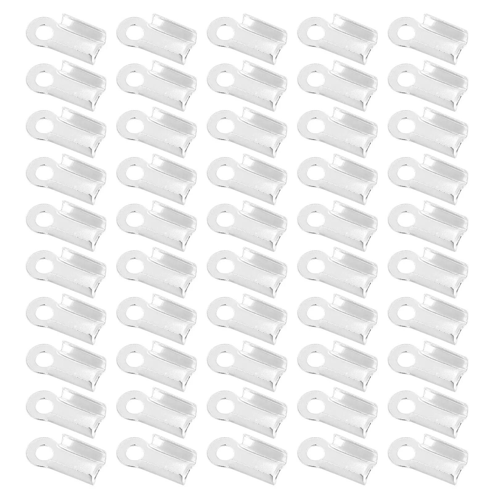 Ribbon Metal Clip Tinsels Clamp Connector Cord Clamps Craft Stainless Steel Durable DIY Jewelry Making Light Weight