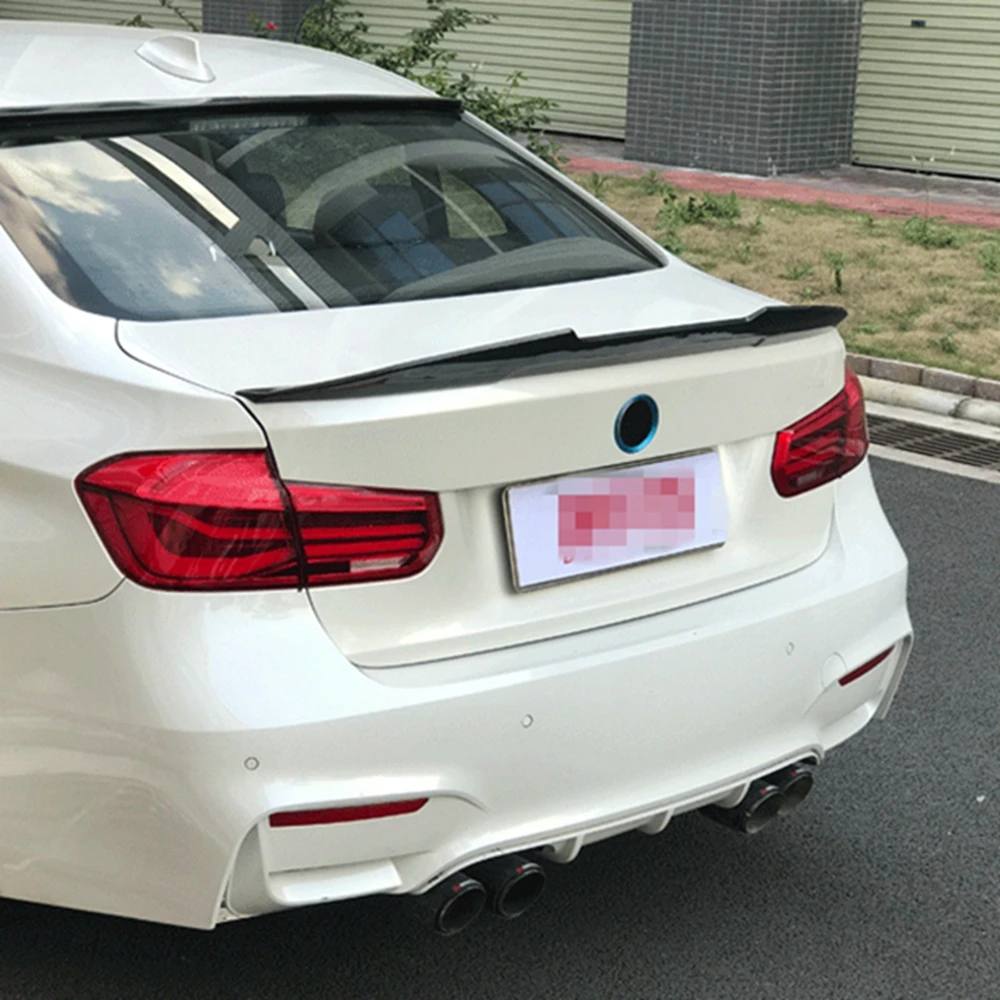PSM Style Rear Spoiler Lip Real Carbon Fiber / Forged Carbon Trunk Car Spoiler FOR BMW F30 F35 3 Series Sedan F80 M3 2013-2018