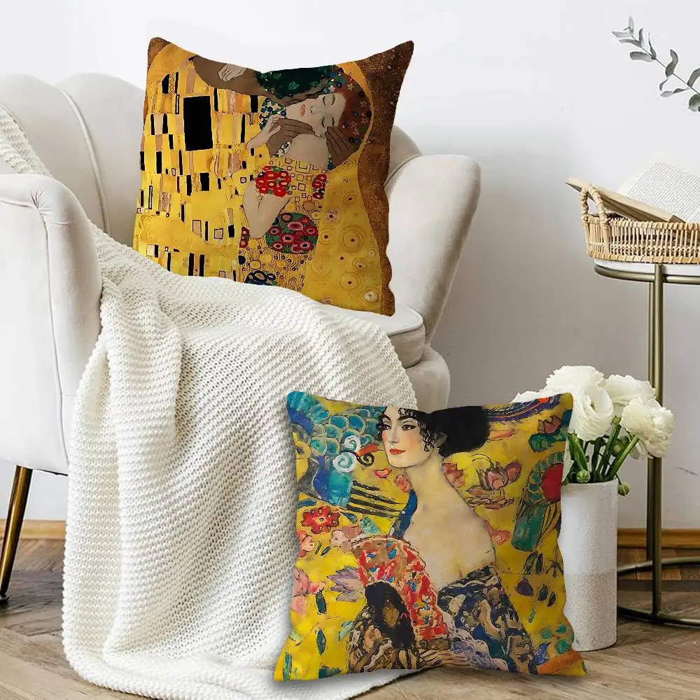 Gustav Klimt The Kiss pillow cover sofa cushion cover home room decoration children gift