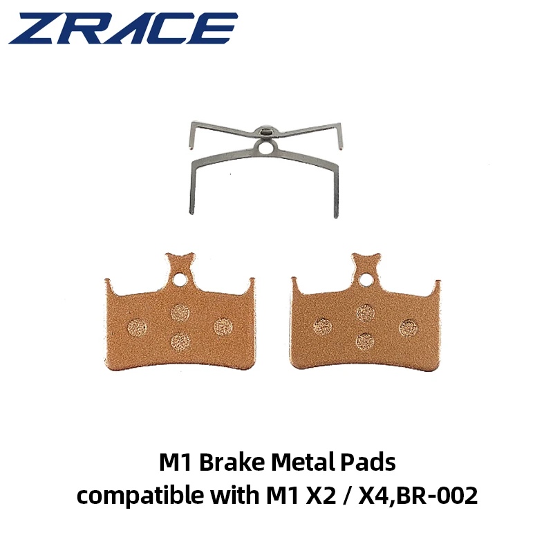 ZRACE 1pair M1 X2/X4/BR-002 Bicycle Hydraulic Disc Brake Pads Road Mtb Semi-Metallic Disc Brake Ice Technology Bike Accessories