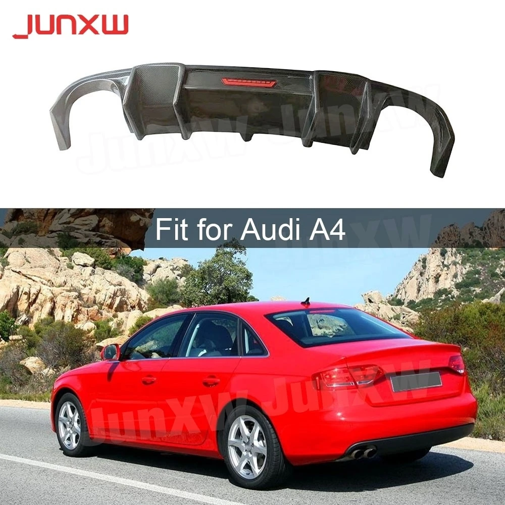 

Carbon Fiber Rear Lip Diffuser for Audi A4 B8 Standard 2009-2012 non sline Car Standard Rear Bumper Car Rear Diffuser