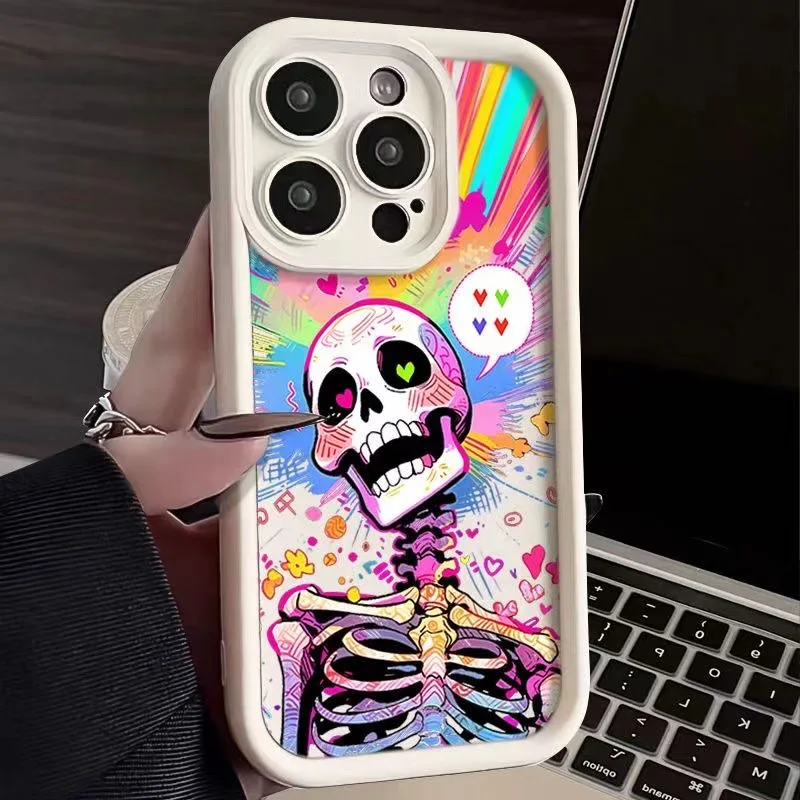 Funda de calavera de Color estilo Pop para Infinix Note 30 Pro Infinix Note 30 Vip Note 12, funda gruesa de silicona suave