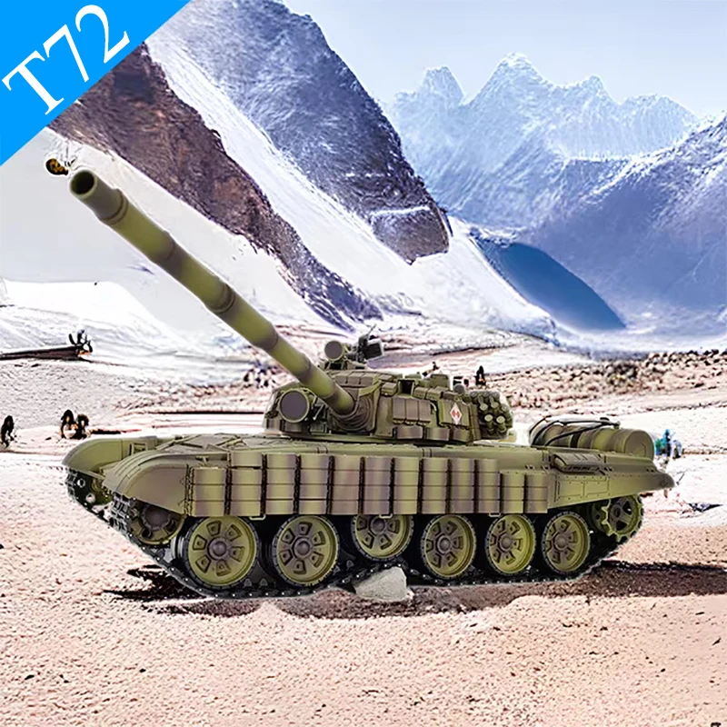 Henglong T-72 Remote Control Battle Tank Off-Road Large-Scale Battle Rc Tank Simulation Tank Model Kid'S Outdoor Toy Xmas Gift