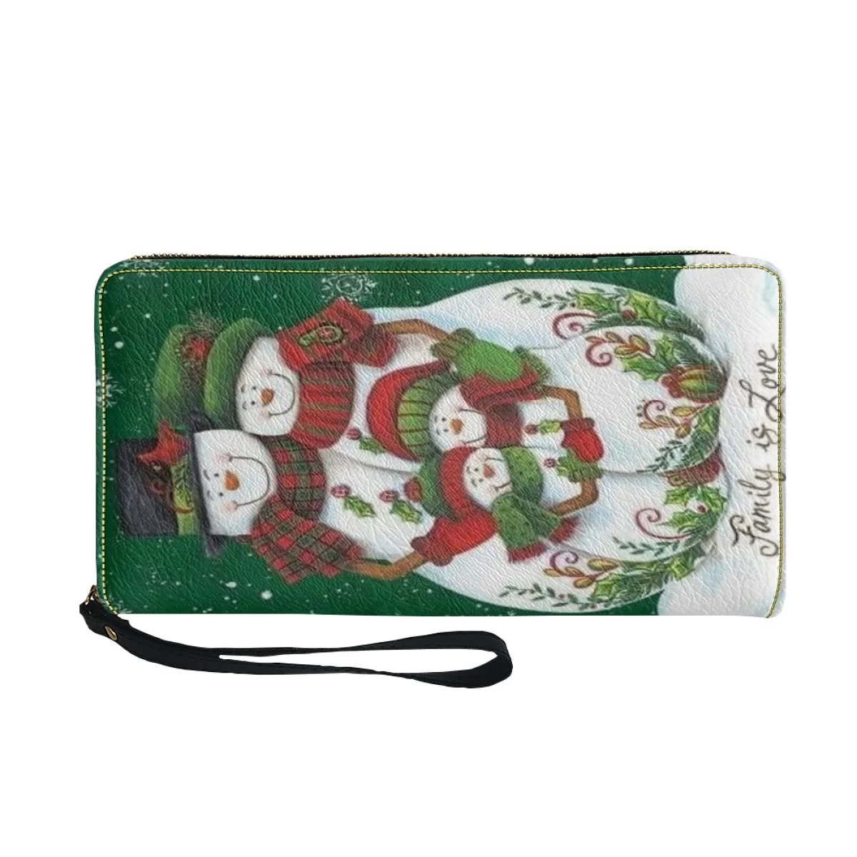 

Belidome Snowman Wallet for Women Leather RFID Blocking Design Zip Around Card Holder Organizer Ladies Travel Clutch Wristlet