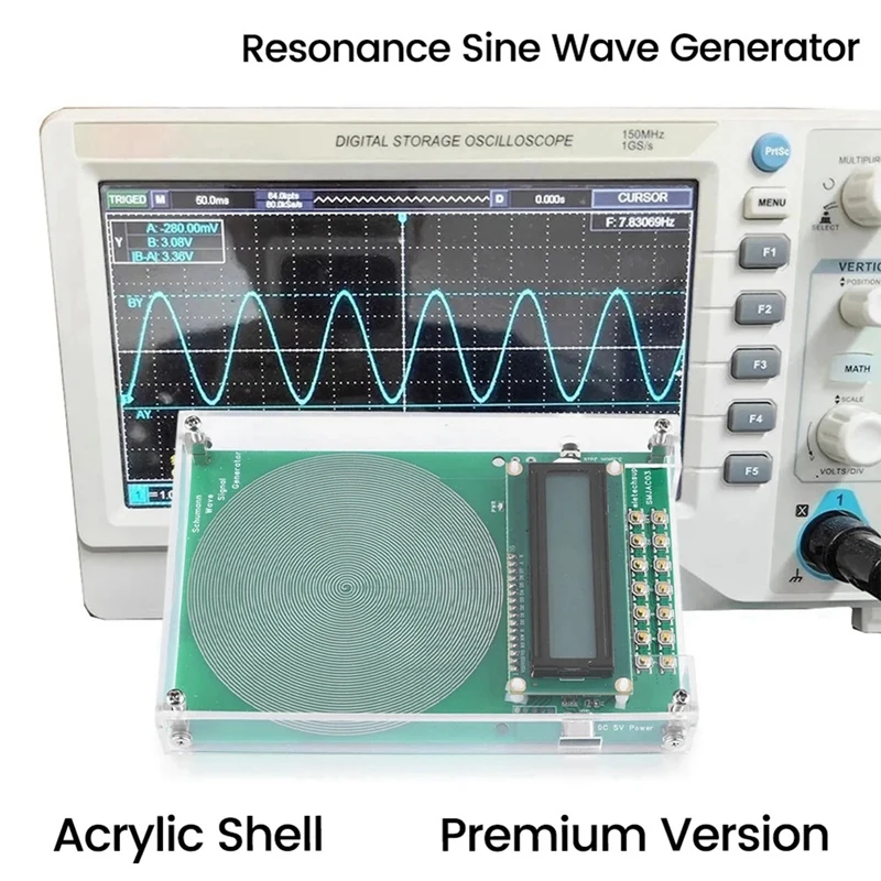 7.83Hz Schumann Waves Resonance Generator Ultralow Frequency Pulse Audio Resonator Type-C 0.01Hz-100000Hz Adjustable Durable B