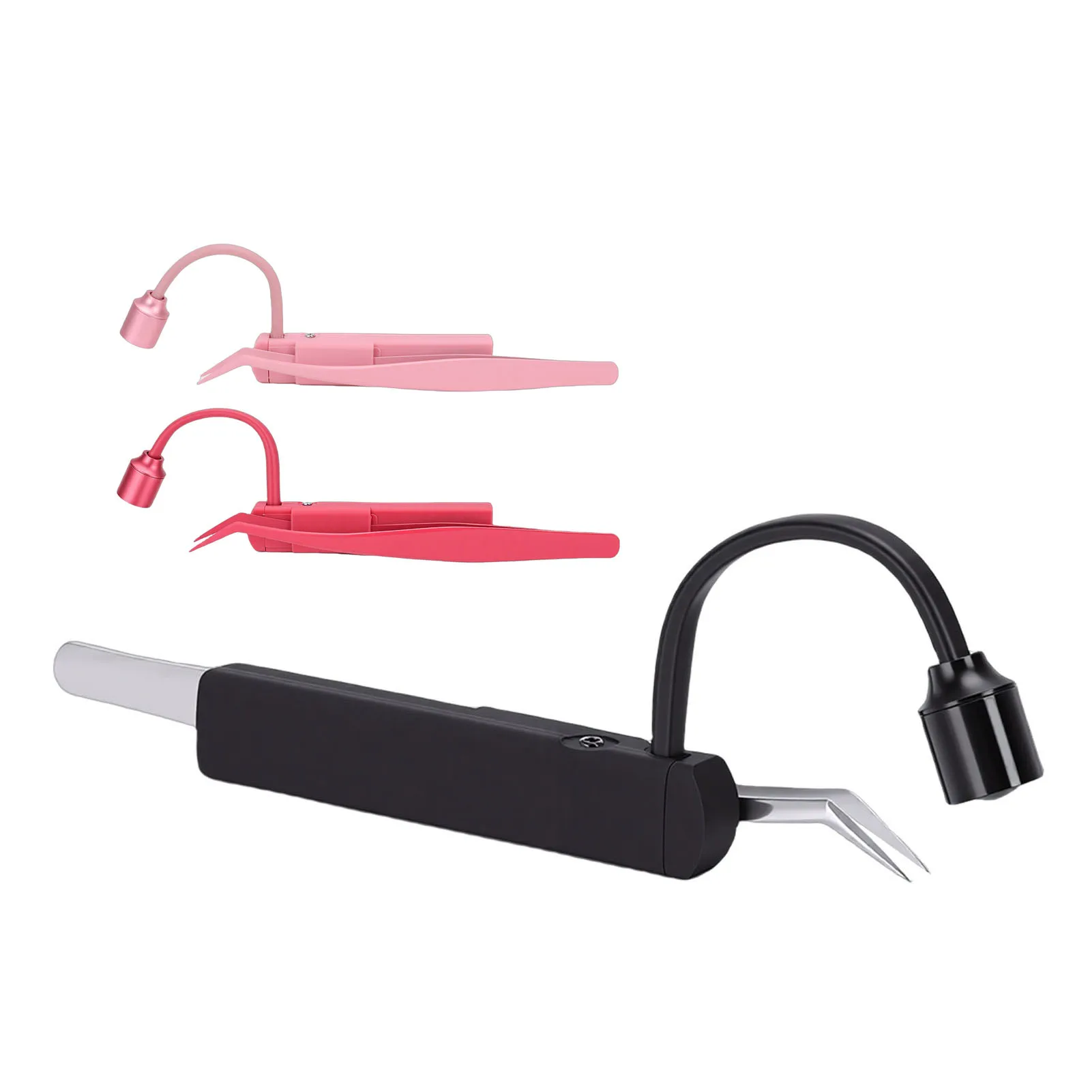 LED Lash Lamp 1W 395nm Fast Glue Curing Light and Portable Tweezers for Eyelash Extension Lash Extension Lamp Lash Tweezers Lamp