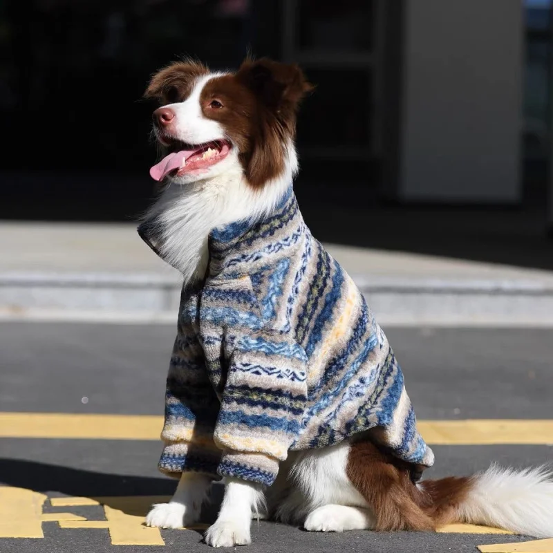 Arctic Thickened Warm Two-Piece Dog Outfit, Fleece Lined Winter Clothes for Golden Retriever Labrador Big Dogs