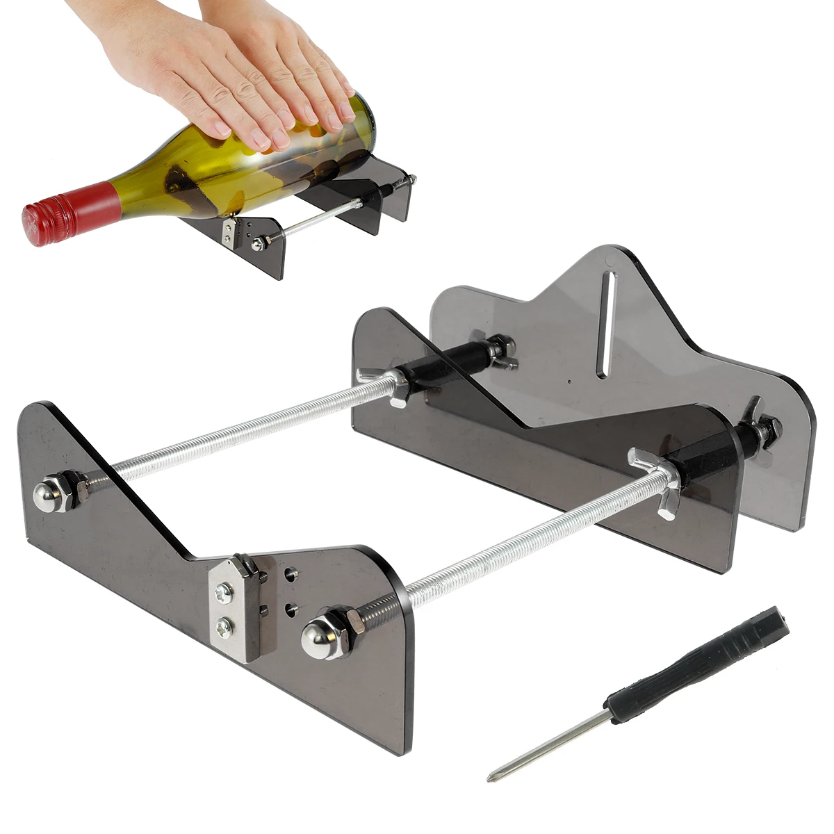 DIY Glass Bottle Cutter Stainless Steel Adjustable Beer Glassbottle Cut Machine Wine Bottles Crafting Decorations Cutting Tool