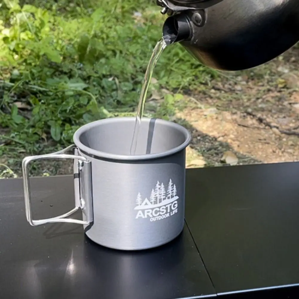 

350ml Outdoor Camping Water Cup Portable 8.4*7.7cm Coffee Cup 4 Styles Ultralight Aluminum Alloy Cup