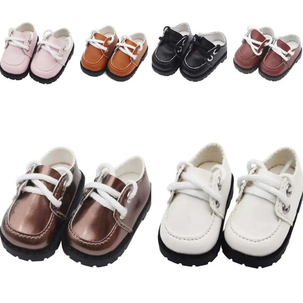 PU レザー人形 PU レザー靴軽量靴人形ミニチュア靴 1 ペアミニドレスアップ靴キッズギフト