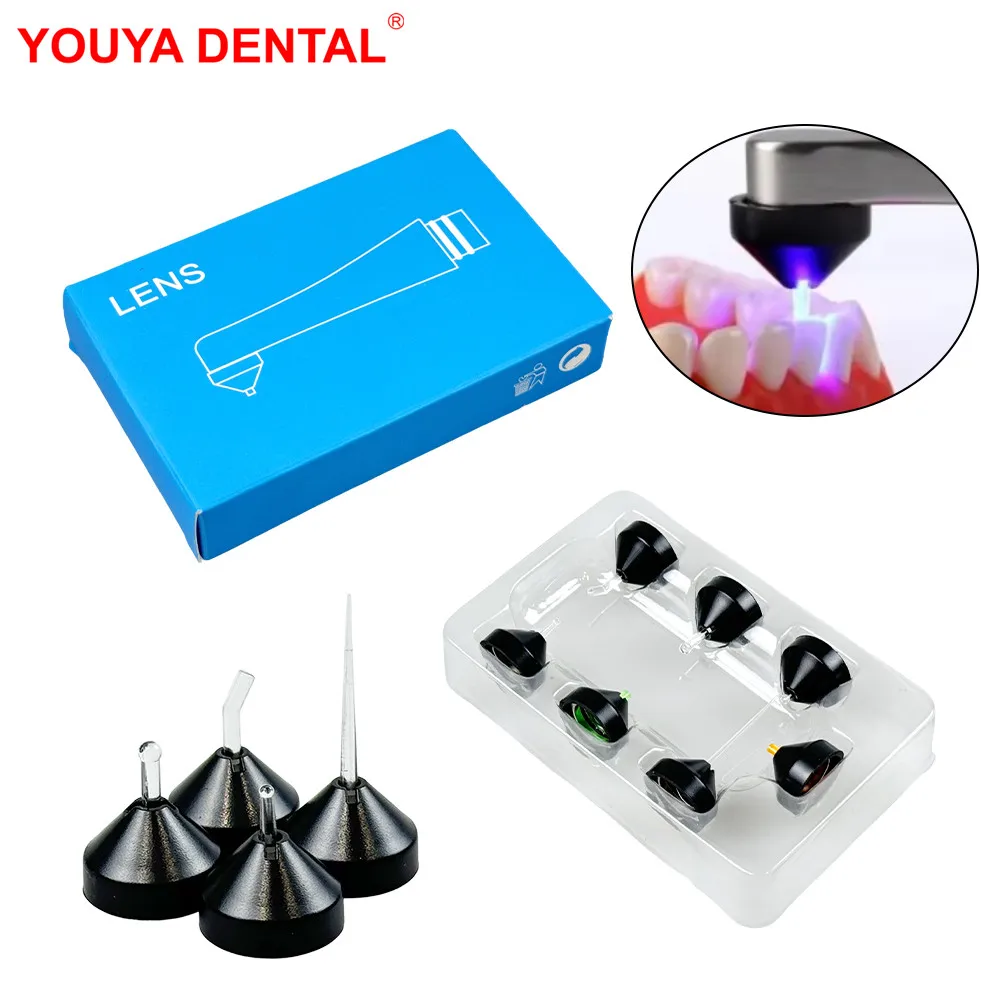 7pcs Dental Led Curing Light Magnetic Type PointCure Translume ProxiCure Ball Endoguide Lens Caries Detector Lens Curing Head