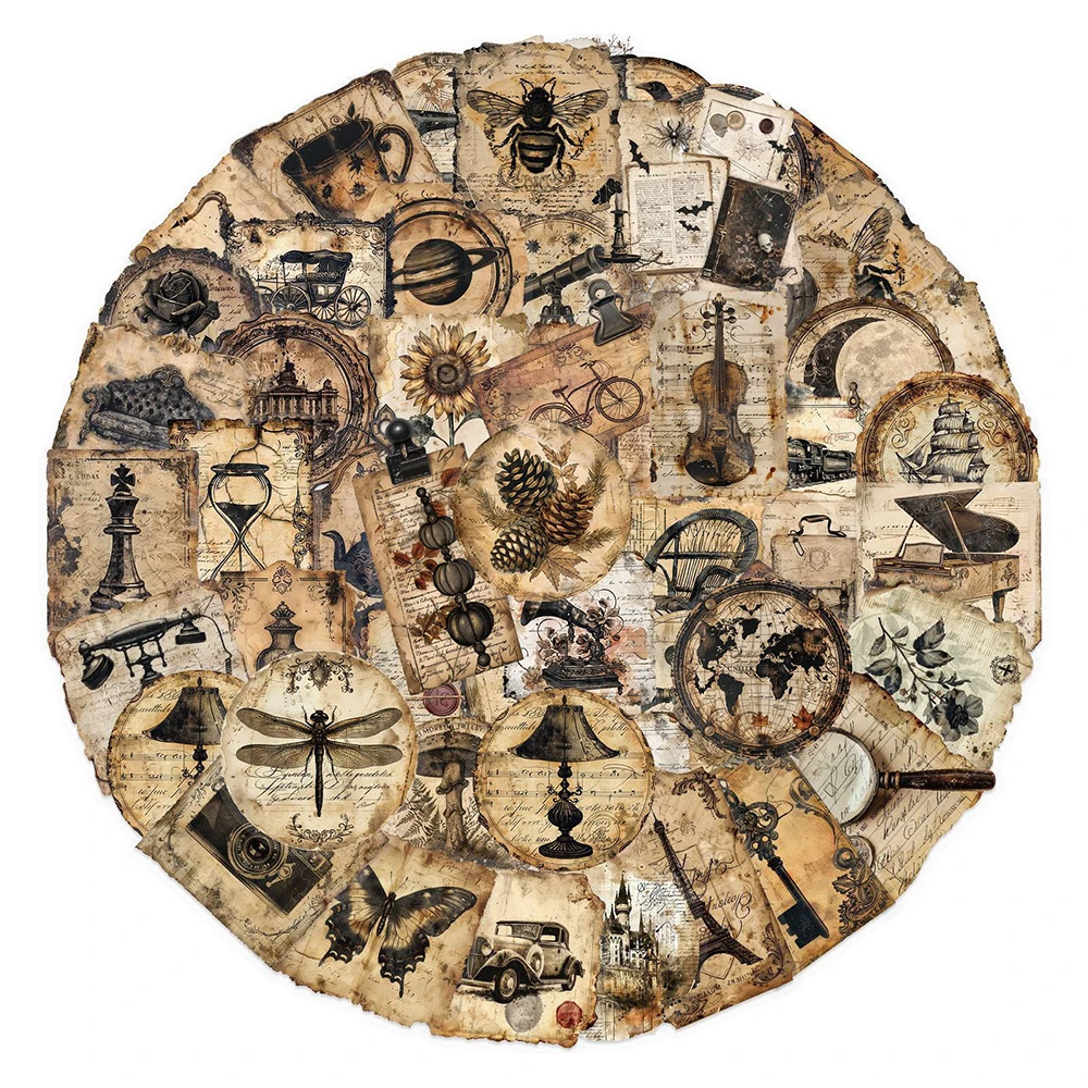 10/30/50 قطعة خمر الحيوانات الشفافة النباتات ملصقات للتسمية DIY بها بنفسك محمول الهاتف سكيت حقيبة سيارة ملصق مضاد للمياه الشارات