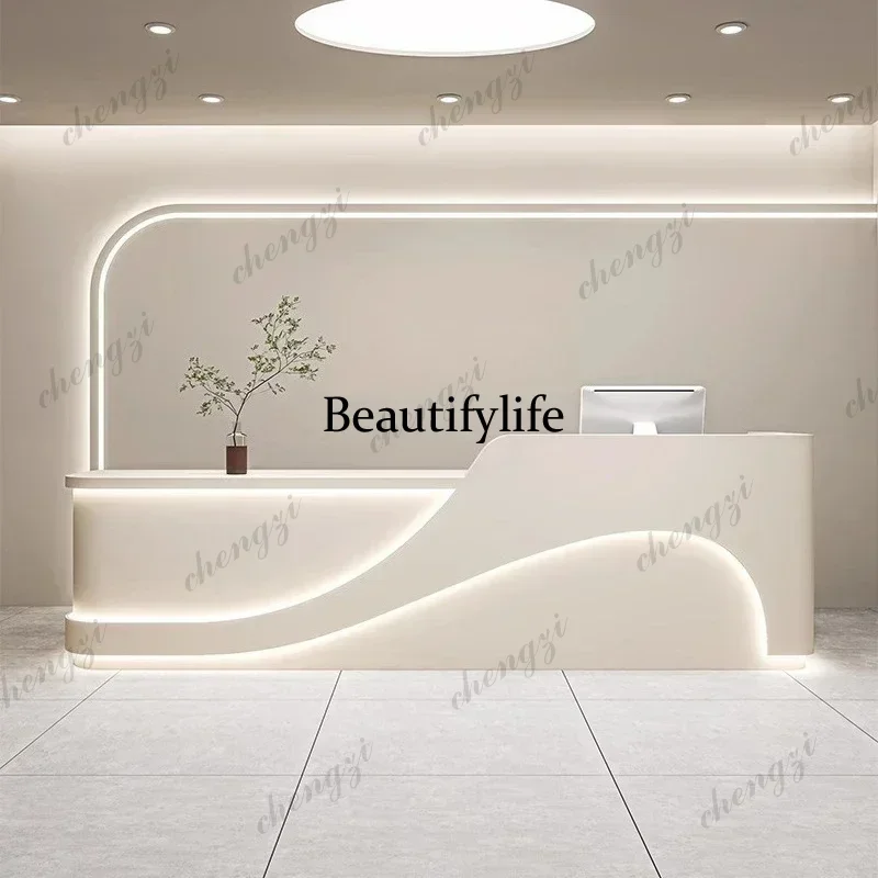 A68 Dental clinic Reception desk office table salon reception desk Luxury Bar Clothing shop checkout institution Paint front des