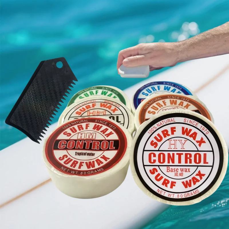 Surfboard Wax Tropical - 빗이 있는 서프보드 왁스 서프 스케이트보드