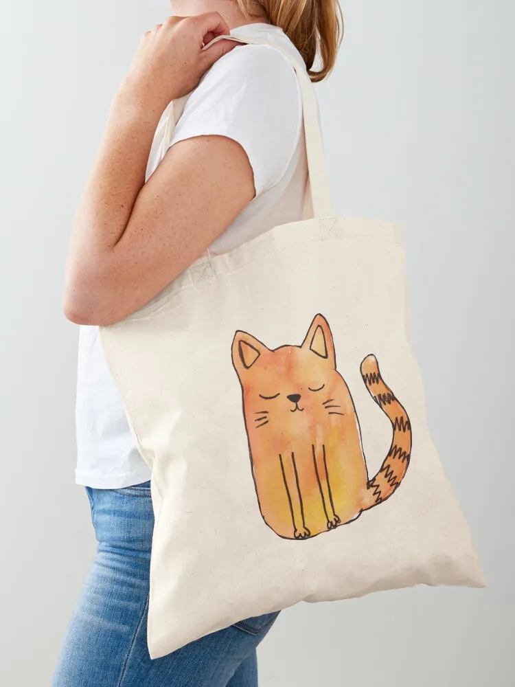

Ginger Cat Tote Bag canvas tote bag Lady bag shopping bags foldable tote bags men