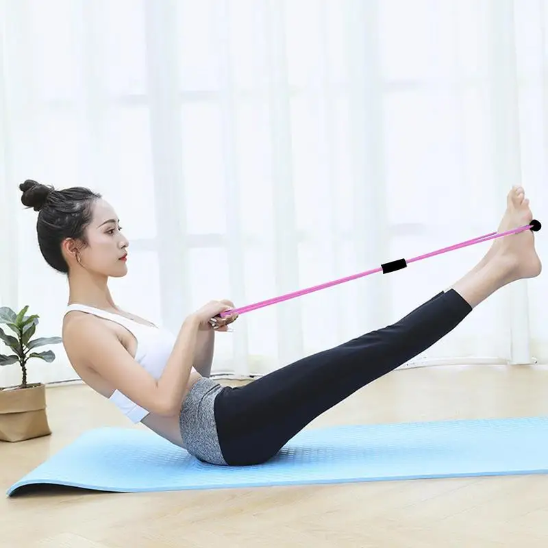 Figure 8 Resistance Band Yoga Strap Fitness Pulling Rope Word Elastic Exercise Band Heavy Duty Workout Tube For Body Stretching