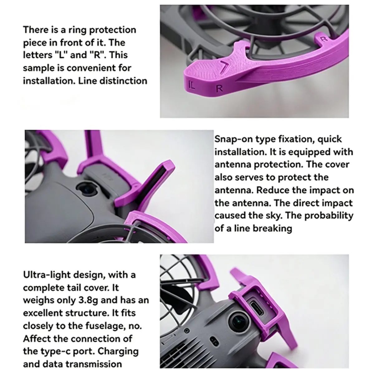 Drone Protection Accessories Kit 3D Printing for Neo 2 with Propeller Guards, Bumper, Antenna Protection Cover
