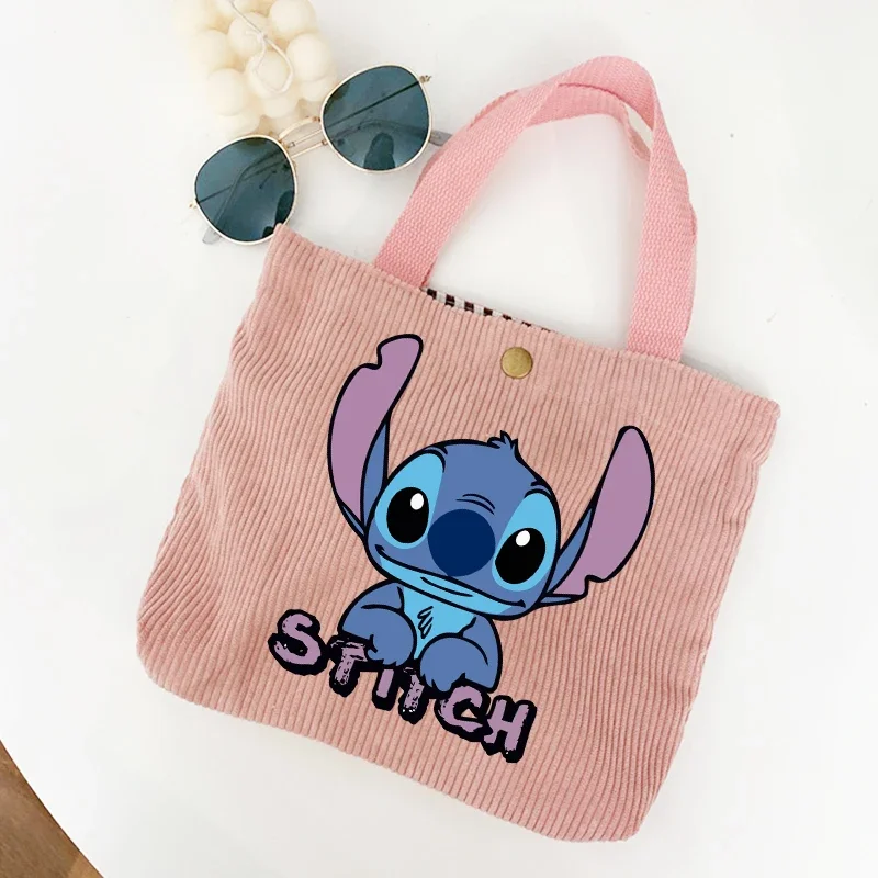 New Stitch Disney Women Handbags Kawaii Cartoon Printed Purses Cute Girls Tote Bags Women Shopping Storage Bag Birthday Gifts